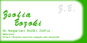 zsofia bozoki business card