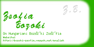 zsofia bozoki business card